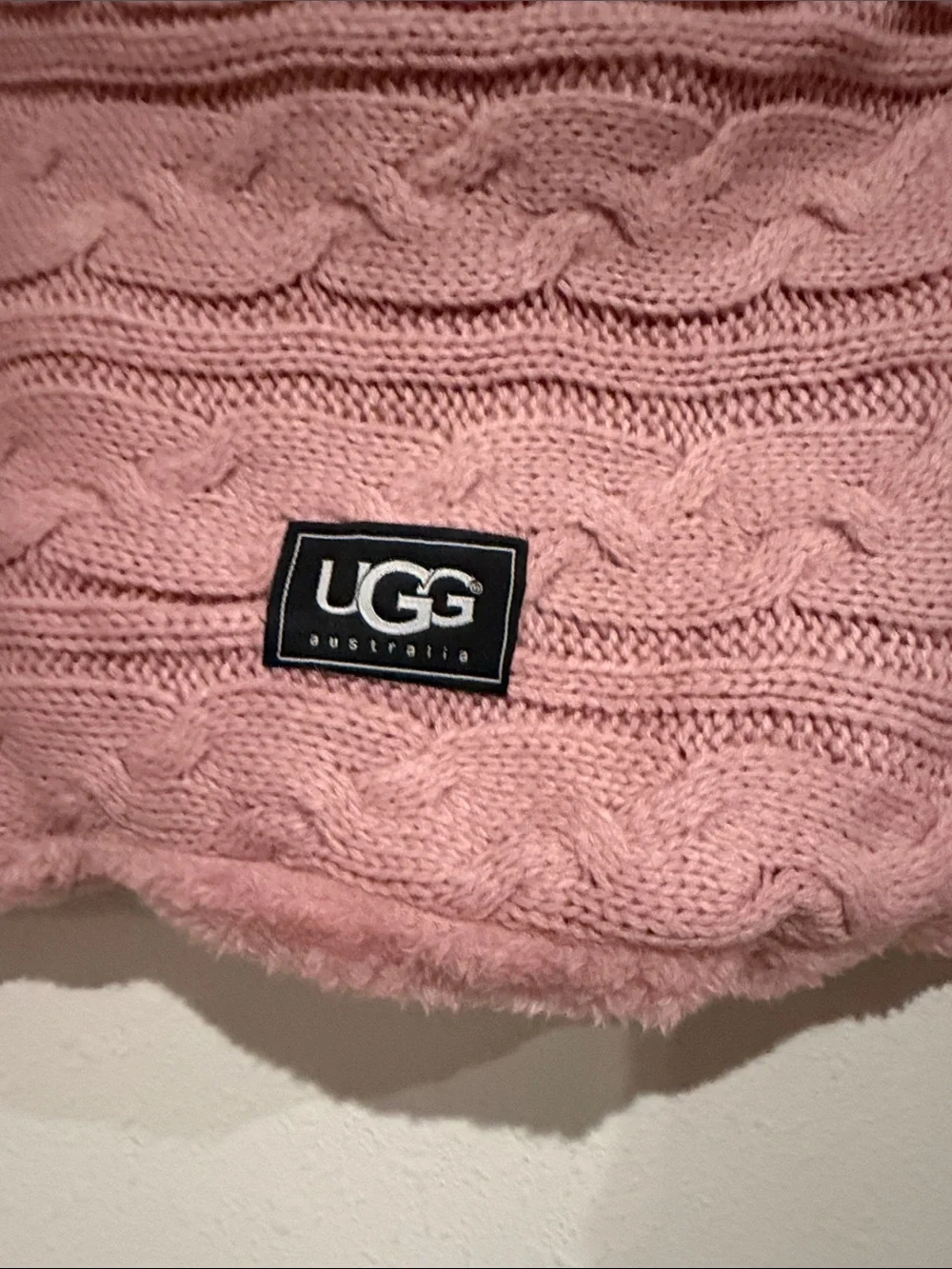 UGG Dusty Rose Cable Knit Neck Warmer